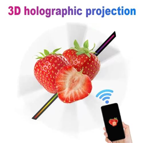 42Cm 3D Hologram Projector Fan LED Sign Holographic Player Support Image Bar Party Advertising Display Light