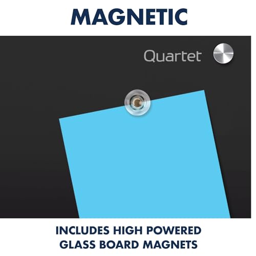 Quartet Magnetic Dry Erase Board, 72" x 48" Glass Whiteboard for Wall, Infinity, Black (G7248B)