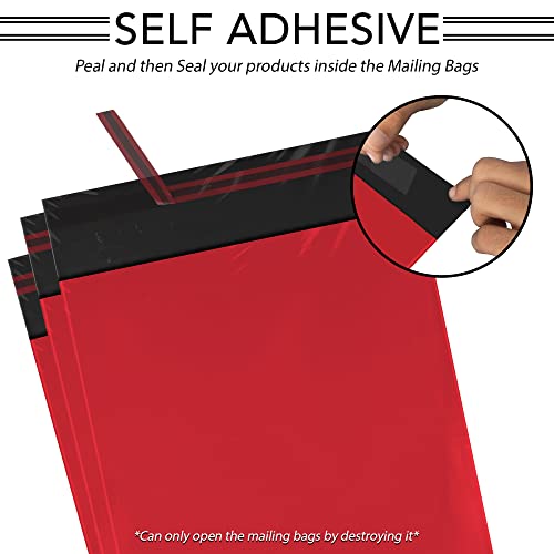 100x Strong Large Mailing Postal Postage Bags 6 x 9" Packaging Mailers, iSOUL [Use in Parcel, Delivery, Shipping, Mail, Package] [Plastic Envelopes] Red