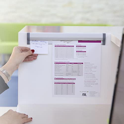 M&T Displays Fast Note Wall Mounted Aluminum Restaurant Ticket Holder Kitchen Order Tab Grabber Receipt Check Slide Rack Office Memo Paper Clip Menu Organizer Rail (36 inch)