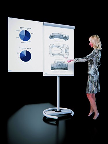 ROCADA Multi-Functional Flipchart and Table, Height Adjustable 59 to 74-4/5 Inches, Includes 20 Sheets of Paper, Grey (RD-618 3D Evolution)