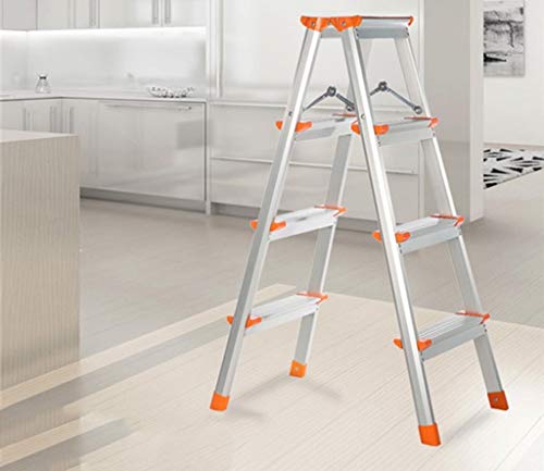 FLYIFE Step Stool Aluminum Alloy Double-Sided Ladder, Two-Step Ladder Stool Three-Step Family Ladder Four-Step Outdoor Ladder Engineeconstruction Stepladders Household Ladder/37 X 50 X 70Cm