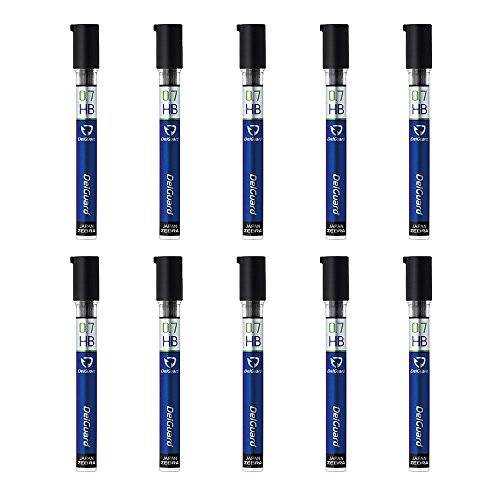 Zebra B-P-LDB10-HB Delguard Mechanical Pencil Leads, 0.7 HB, 10 Pieces
