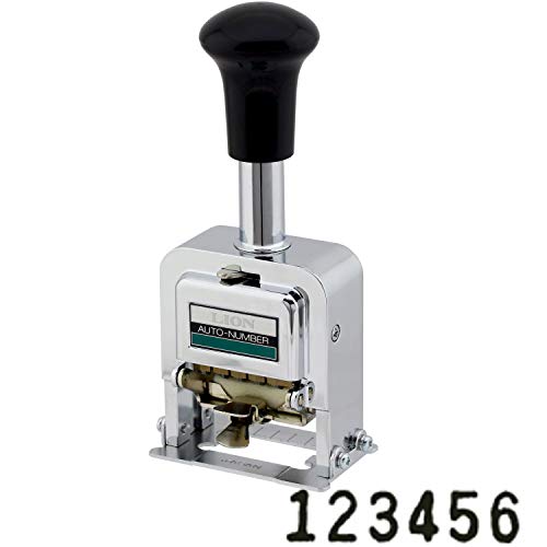 Lion Pro-Line Heavy-Duty Automatic Numbering Machine 6-Wheel, Gothic (C-72)