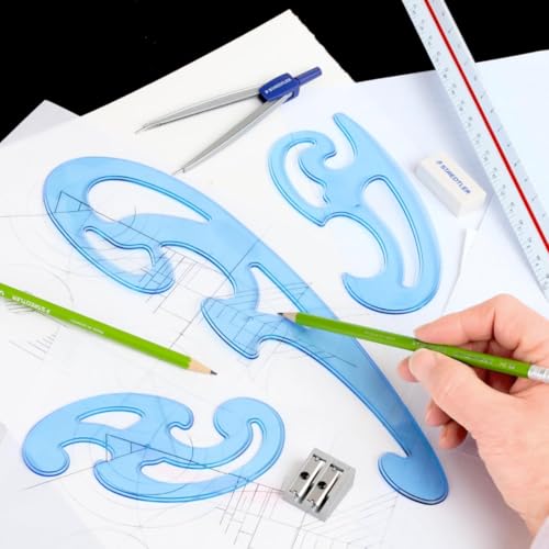 STAEDTLER Mars Professional French Curve Design Ruler Set, 18-Pack