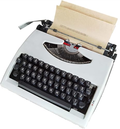 Retro Old-Fashioned Manual Typewriter,Typewriters for Writers,Retro Typewriter for Home/Office/Study Room Desk,Portable and Easy to Use 30 * 30 * 12cm(White)