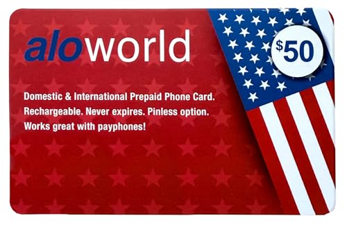 Phone Card for International & Domestic Calls, Prepaid Calling Card for Any Phones & Payphones | $50 USD
