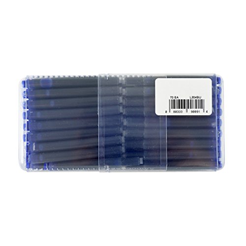 Monteverde USA Ink Cartridges (Lamy-Compatible) - Blue - Bulk Pack Vibrant and Bold Writing Ink for Lamy Fountain Pens, 70-Pack Tube
