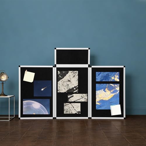 TuiLesoung 3+1 Panel Trifold Poster Board, Double-Side Display Board 24x35"