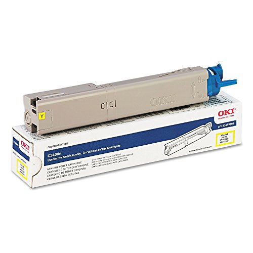 Okidata 43459304 C3300 C3400 C3450 C3600 Toner Cartridge (Black) in Retail Packaging