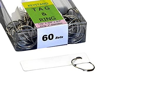 Stand Company Key Rack, Key Holder 55MGN with 55 Bolted Metal Hooks with Extra Space and Customize Nameplate (60 Sets of Tag and Ring Included), Made in USA