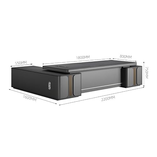LINKIO Home Office Desks Atmospheric Boss Office Modern Furniture Large Desk Manager Room President Desk Computer Table Desk(2.2m)