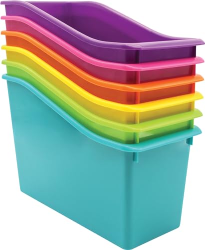 Teacher Created Resources Brights Plastic Book Bin 6-Pack (TCR2088636)
