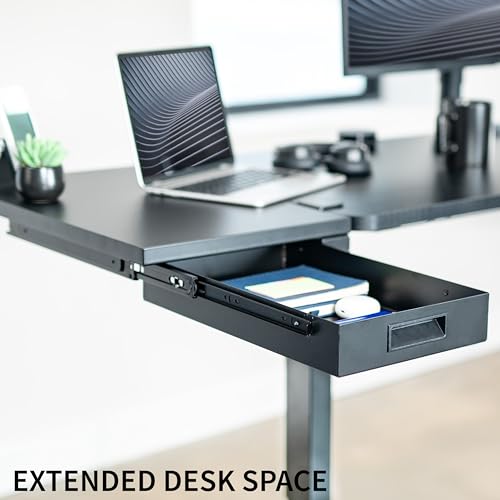VIVO Black Clamp-on 24 x 14 in Desk Extender, DESK-EXT24D