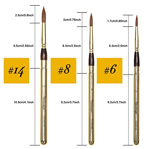 UOHLCX HBJWOV Travel Brushes Artist Paintbrush 3 Pcs with Watercolor Book PU Bag Set for Watercolor Gouache Painting