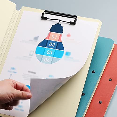 AEYSD-456 Filing Envelopes 5 Pcs Foldable Cover Clipboard Business Folder Multi-Function Folder with Metal Clip Document Organizer Binder Office Supplies Plastic Folders (Color : B)