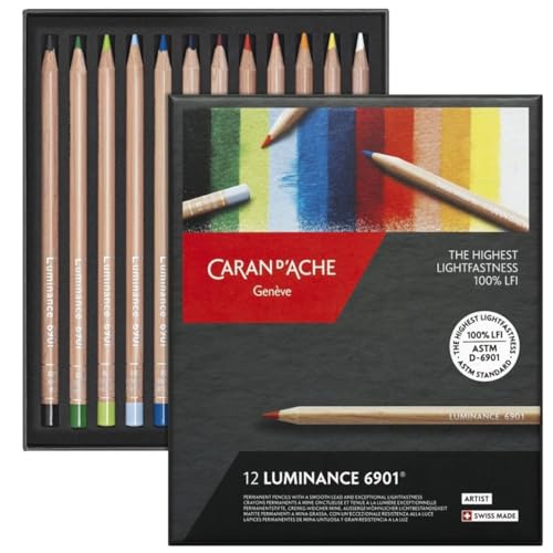 Caran d'Ache Box of 12 Colours LUMINANCE 6901™