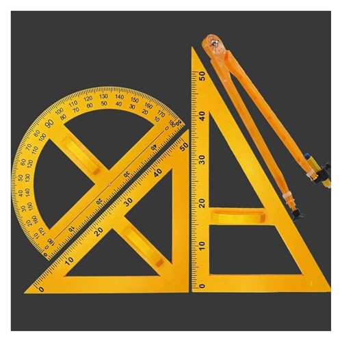 ZXKLXYY Drafting Tools Magnetic Whiteboard Geometry Set, Classroom Ruler for Enhanced Learning - Includes Compass, Triangle, and Ruler - Easy to Attach to Blackboard