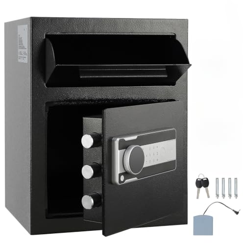 Hotel Deposit Safe 1.7L with Front Drop Slot and Emergency Keys