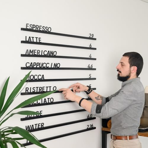Inko Horeca - Additional Set of 400 Letters (Black Letters) for Railed Wall Hanged Menu board
