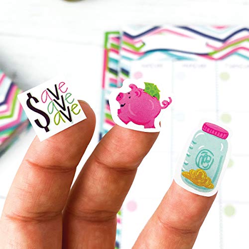 Bulk Budget Planning Stickers, Case of 50 Sticker Sets, 772 Stickers Per Set, Bill Due Date Reminders, Expense Tracking, Savings Goals, Auto Expenses, Holiday Spending, Eating Out