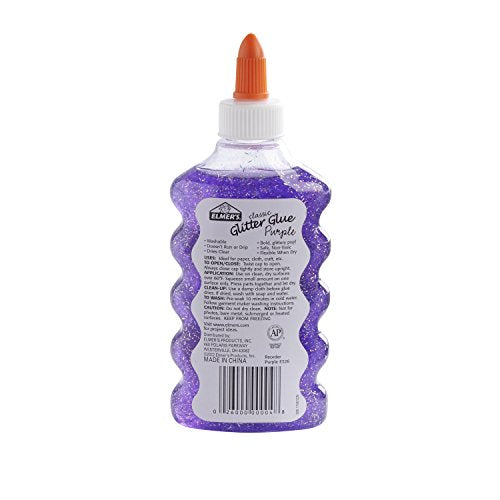 Elmer's Liquid Glitter Glue, Washable, Assorted Colors, 6 Ounces Each, 6 Count - Great for Making Slime (2064670)