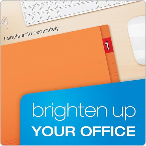 Pendaflex Color End Tab Folders, Letter Size, Orange, 100 Per Box (H110DOR)