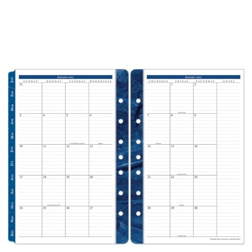 FranklinCovey - Monticello Two-Page Monthly Calendar Tabs (Classic, Jan 2027 - Dec 2027)