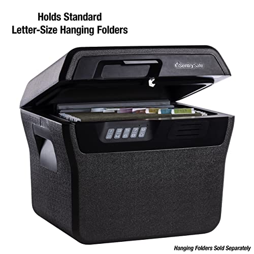 SentrySafe Charcoal Gray Waterproof and Fireproof Safe, Lock Box with Keypad for Documents and Hanging File Folders, Exterior: 14.1 x 16.6 x 13.8 Inches, ‎FHW40300