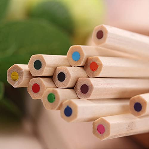 ZYQHMY Professional 12 Colors Natural Wood Colored Pencils Colorful Student Drawing Pencil School Office Supplies(87mm 12 colors)