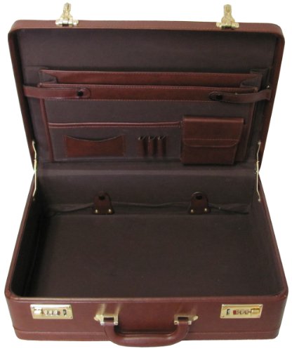 Amerilether Large Expandable Faux Leather Attachè Case (#2894-8)