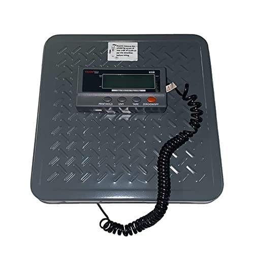 VisionTechShop MVS2 Heavy Duty Shipping Postal Scale, Lb/Kg Switchable, Capacity 440lb x 0.2lb / 200kg x 0.1kg Readability, Battery Operated, Power Adapter Included, Portable Scale for Warehouse