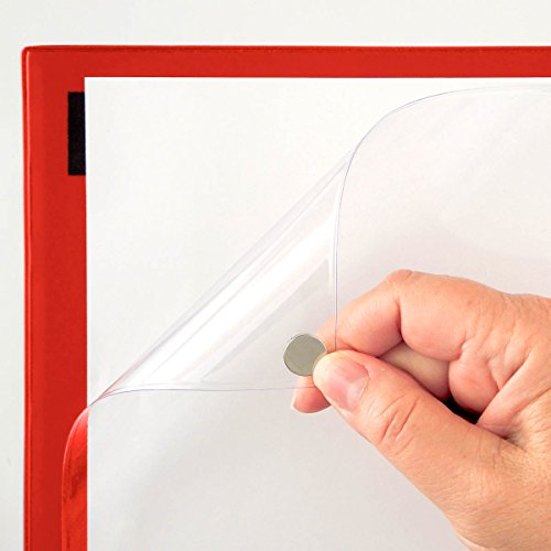 StoreSMART® Magnetic Closure Pockets - Magnetic-Back - 11" x 17" - 10-Pack - Red - MCP3512MB-R-10
