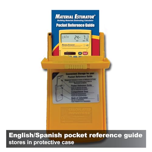 Calculated Industries 4019 Material Estimator Calculator | Finds Project Building Material Costs for DIY’s, Contractors, Tradesmen, Handymen and Construction Estimating Professionals,Yellow