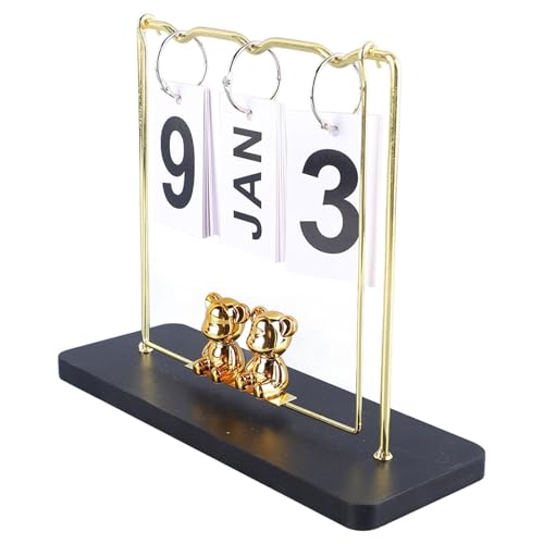 FDFDF Calendar Desk Calendar Standing Flip Desktop Perpetual with Large Display for Desk Office Cubicle Decor