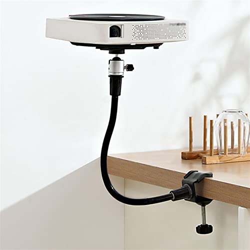 Projector Bracket Projector Stand Home Universal Bending Clip Desktop Projector Shelf Living Room Conference Room Free Punch Desk Clip Projector Rack Pprojector Mount (Size : Brass)