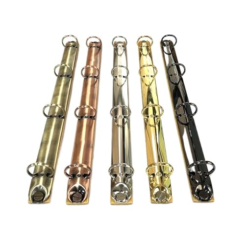 A5 ring binder Ring Binder Mechanism 2 Pieces A4 Metal Detachable Buckle Loose Leaf Strip Clips(Silver)