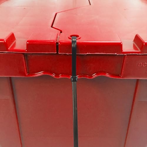 UBOXES UOFFICE Storage plastic crates, Red totes 5 pack 27" x 17" x 12", Heavy duty crates, Stackable rectangular crates, Home organizer totes, Garage plastic crates, Car storage totes