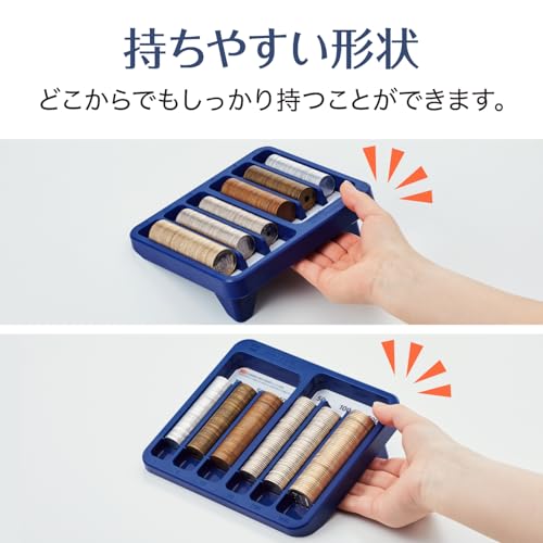 Open Industrial M-33 Coin Keeper with Coin Case, Coin Counter, Cash Register, Store Supplies, Blue