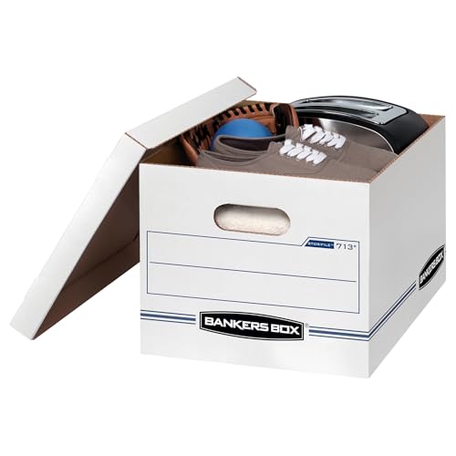Bankers Box 30-Pack Basic-Duty File Storage Box with Lid, Letter/Legal