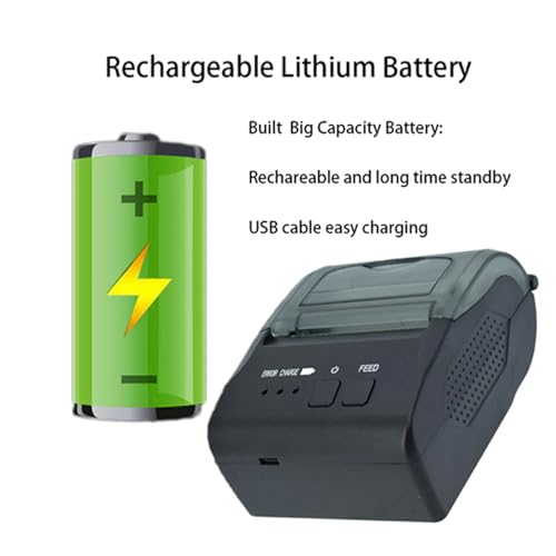 NOT FOR ios /ipad/MAC,Fit android/windows,Bluetooth Receipt Printer,wireless pocket 58mm Mini Thermal POS Printer Portable Bill ticket Printer 2 inches for Restaurant Sales Retail small business
