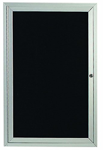 Accent Printing & Signs Enclosed Outdoor 24"x36" One Door Satin Anodized Finish Aluminum Directory Changeable Letter Board