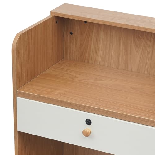 BalySam Reception Desk with Illuminated Strip and Storage Drawer for Retail Boutique