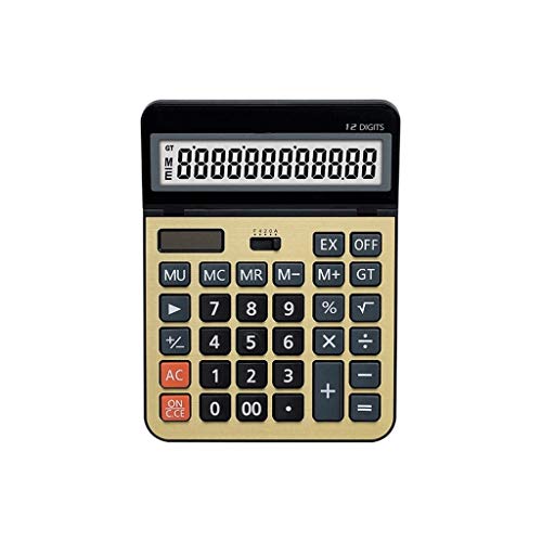 GFHSKRPL Standard Function Basic Desktop Calculator, Large Display, for Home and Office, Power, Solar and Battery