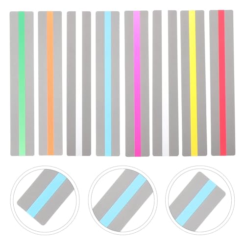 Reading Tracker 48pcs Reading Guide Strips Bookmarks Colored Lamination Tracking Rulers Dyslexia Bookmark Strip Page Marker Students