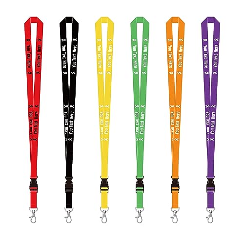Handwerke Custom Lanyard 30/50/1000pcs personalized lanyards Print Your Logo/Photo/Text/Name/Image For Office School Event (200pcs, Lanyard4)