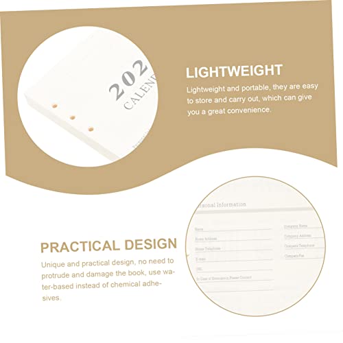 5pcs 1 Plan This Refill Journal Refills Lined Paper Working Supply Office Accessory) Binder Paper Teacher Planner 2022-2023 English Lined Paper Office Supplies Notebook White (Whitex5pcs 20.5x