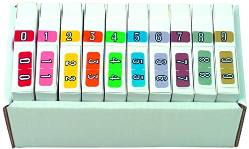 Doctor Stuff - File Folder Labels, Complete Set of Numbers 0-9, Barkley FNBAM Match - BANM Series Chart Stickers, 1/2" x 1-1/2", 1 Each of 10 Rolls, 500/Roll