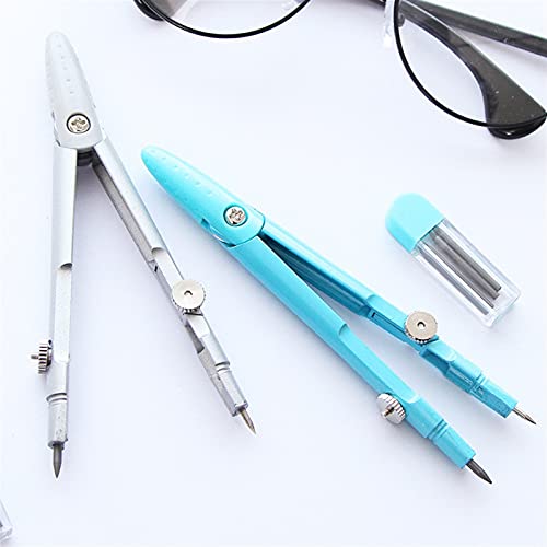 Geometry Kit Math Geometry Kit Set Math Compass - Metal Compasses+Lead Two Suits The Students Professional Drawing Office Compasses School Circle Drawing Tool （12*1cm） Compass set Professional compass