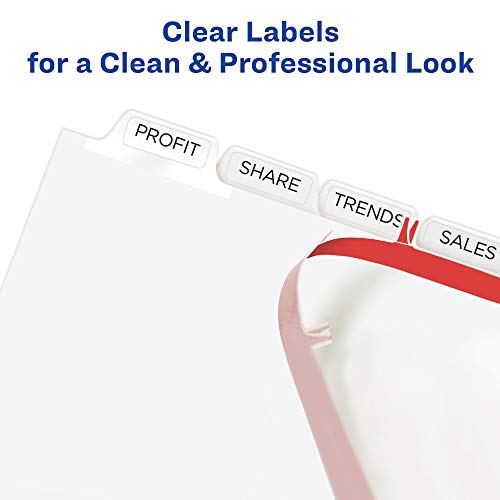 Avery Index Maker Clear Label Dividers, 8-Tab, Unpunched, 25 Sets
